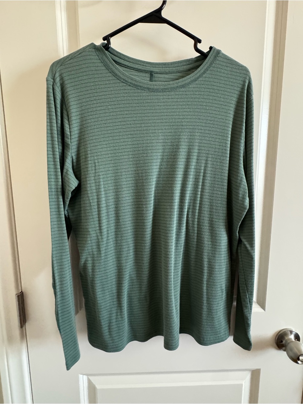 Universal Thread Long-Sleeve Ribbed Crewneck Top - Teal